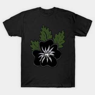 Single wild pansy cartoon flower illustration T-Shirt